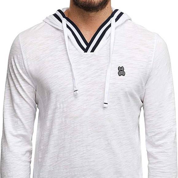 Psycho Bunny Ludford Hoodie Pullover in White - Picture 3 of 3